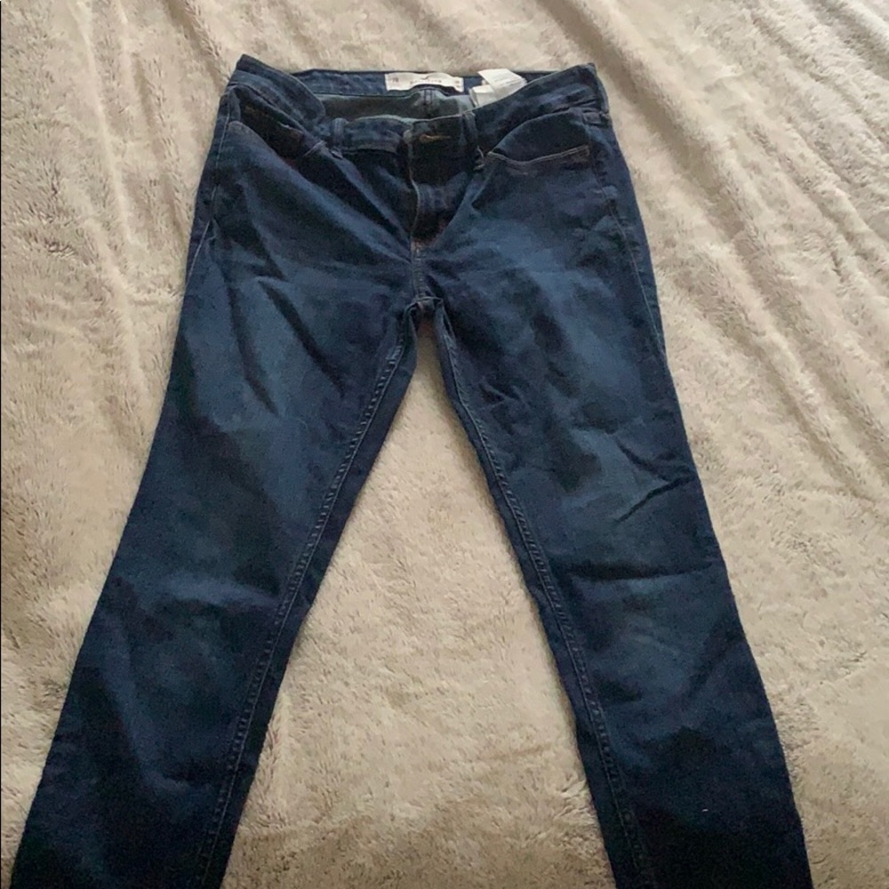 Dark wash blue jeans